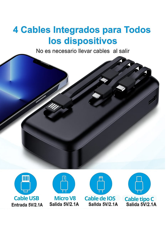 BATERÍA EXTERNA SOLAR POWERBANK 36 000 MAH  DE SUPER CARGA RAPIDA ☑