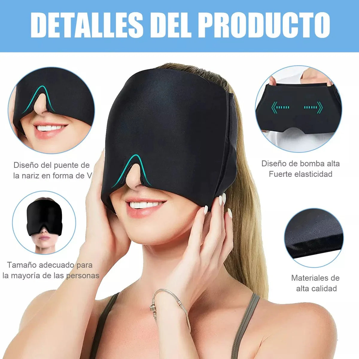 Gorro para el el alivio de Migraña antiestrés©