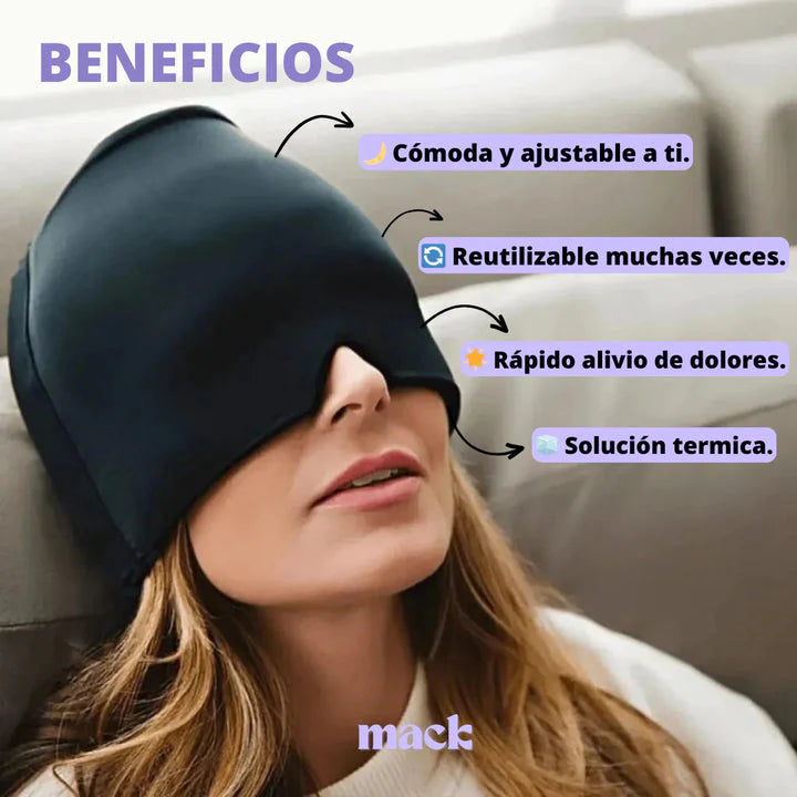 Gorro para el el alivio de Migraña antiestrés©