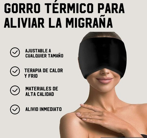 Gorro para el el alivio de Migraña antiestrés©