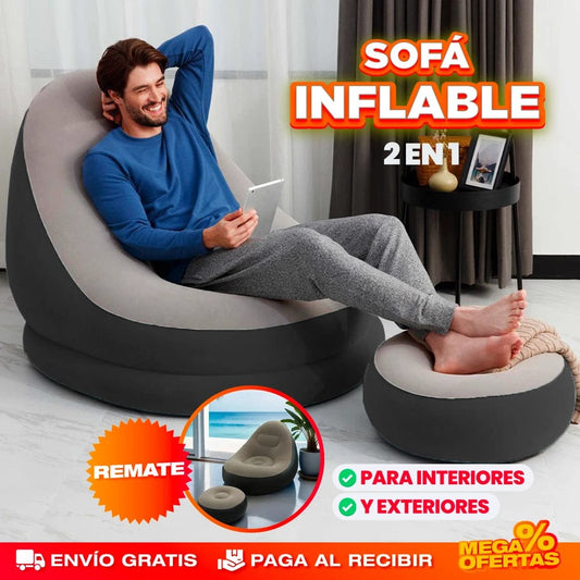 Sofá inflable 2 en 1(Material reforzado)