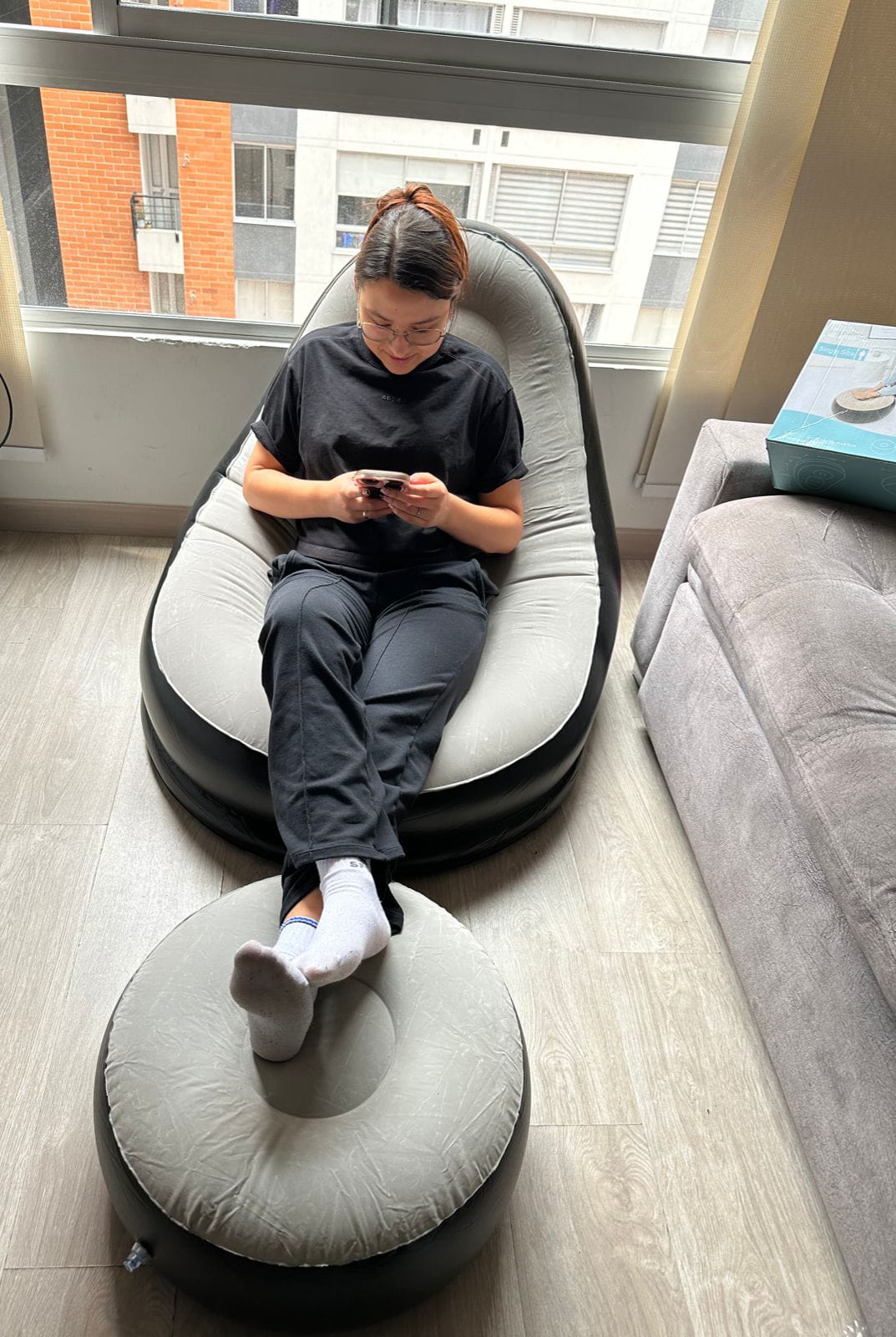 Sofá inflable 2 en 1(Material reforzado)